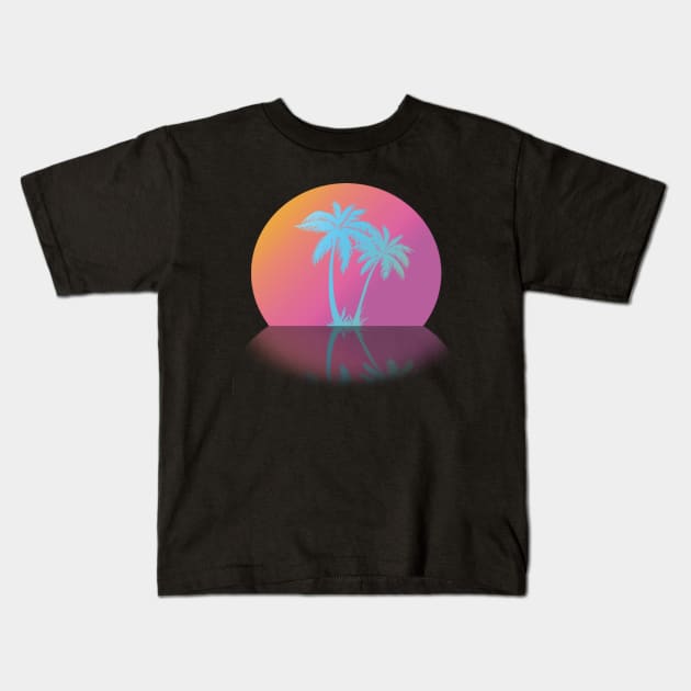 HEATWAVE-ECHOES OF A NEW DAWN #4 PALM & SUN Kids T-Shirt by RickTurner